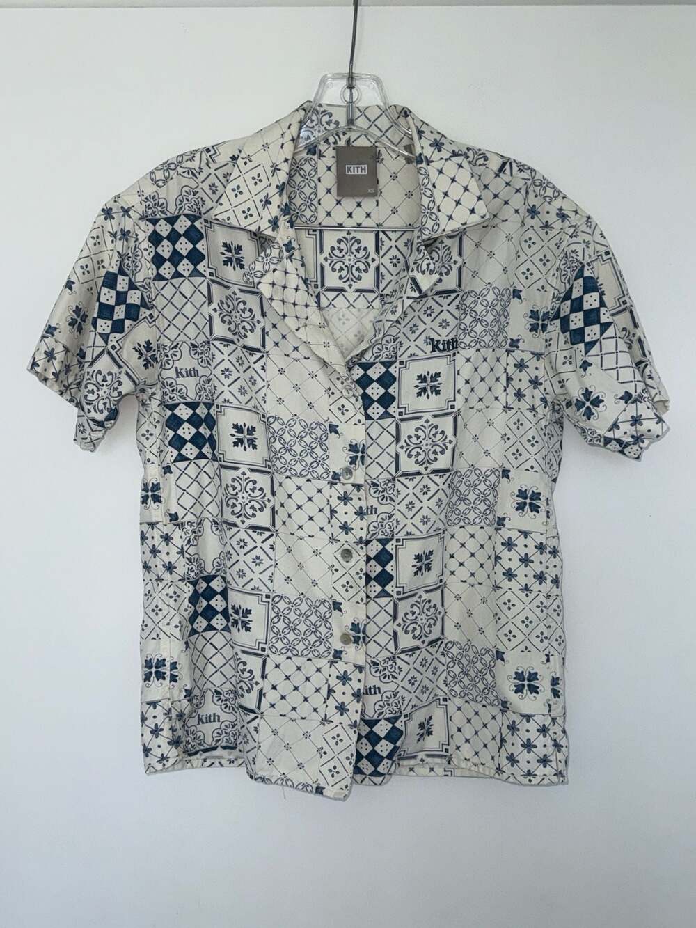 Kith Women’s Mediterranean Mosaic Print Short Sleeve Button-Down Shirt